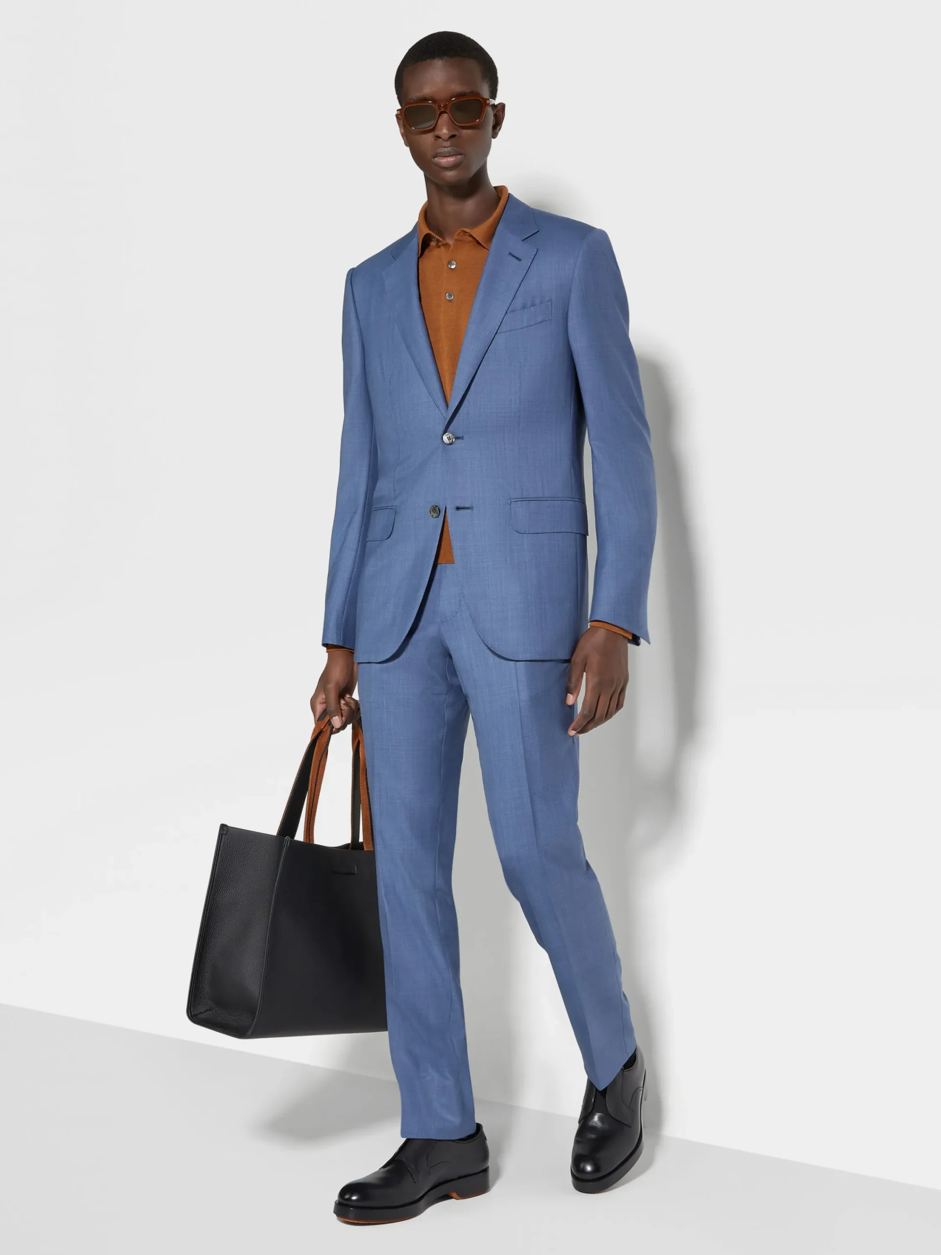 Suits>ZEGNA Avio Blue Centoventimila Wool Suit AvioBlue