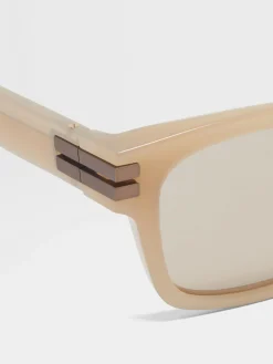 Sunglasses>ZEGNA Acetate Sunglasses Beige