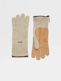 Travel In Style|Soft Accessories>ZEGNA Oasi Cashmere Gloves Beige