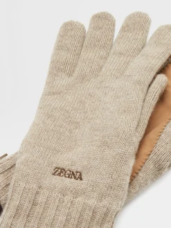 Travel In Style|Soft Accessories>ZEGNA Oasi Cashmere Gloves Beige