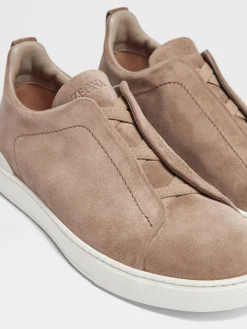 Sneakers>ZEGNA Suede Triple Stitch™ Sneakers Beige