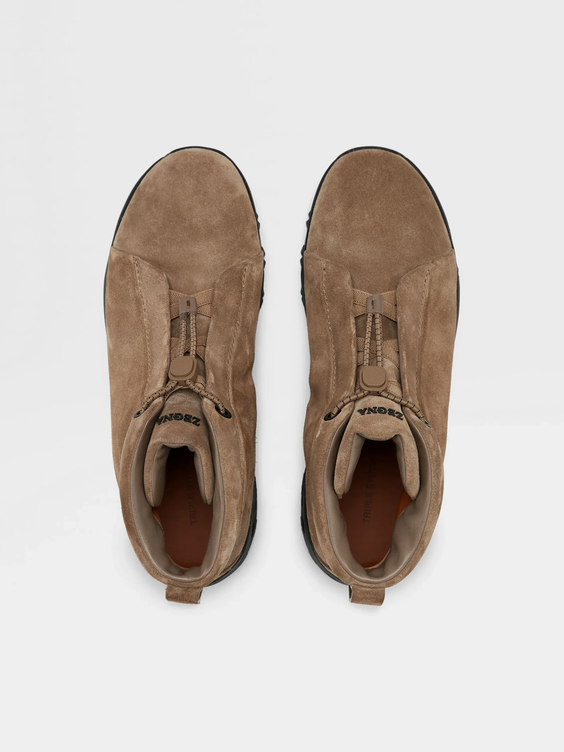 Boots|Sneakers>ZEGNA Suede Triple Stitch™ Vetta Sneakers Beige