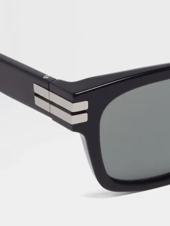 Sunglasses>ZEGNA Acetate Sunglasses Black