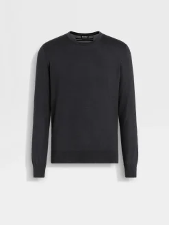 Sweaters>ZEGNA Cashseta Crewneck Black