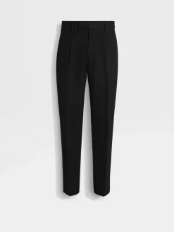 Travel In Style|Pants>ZEGNA Cotton and Wool Pants Black