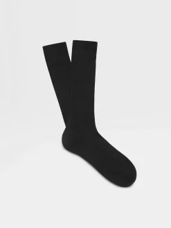 Underwear And Socks|Underwear And Socks>ZEGNA Cotton Socks Black
