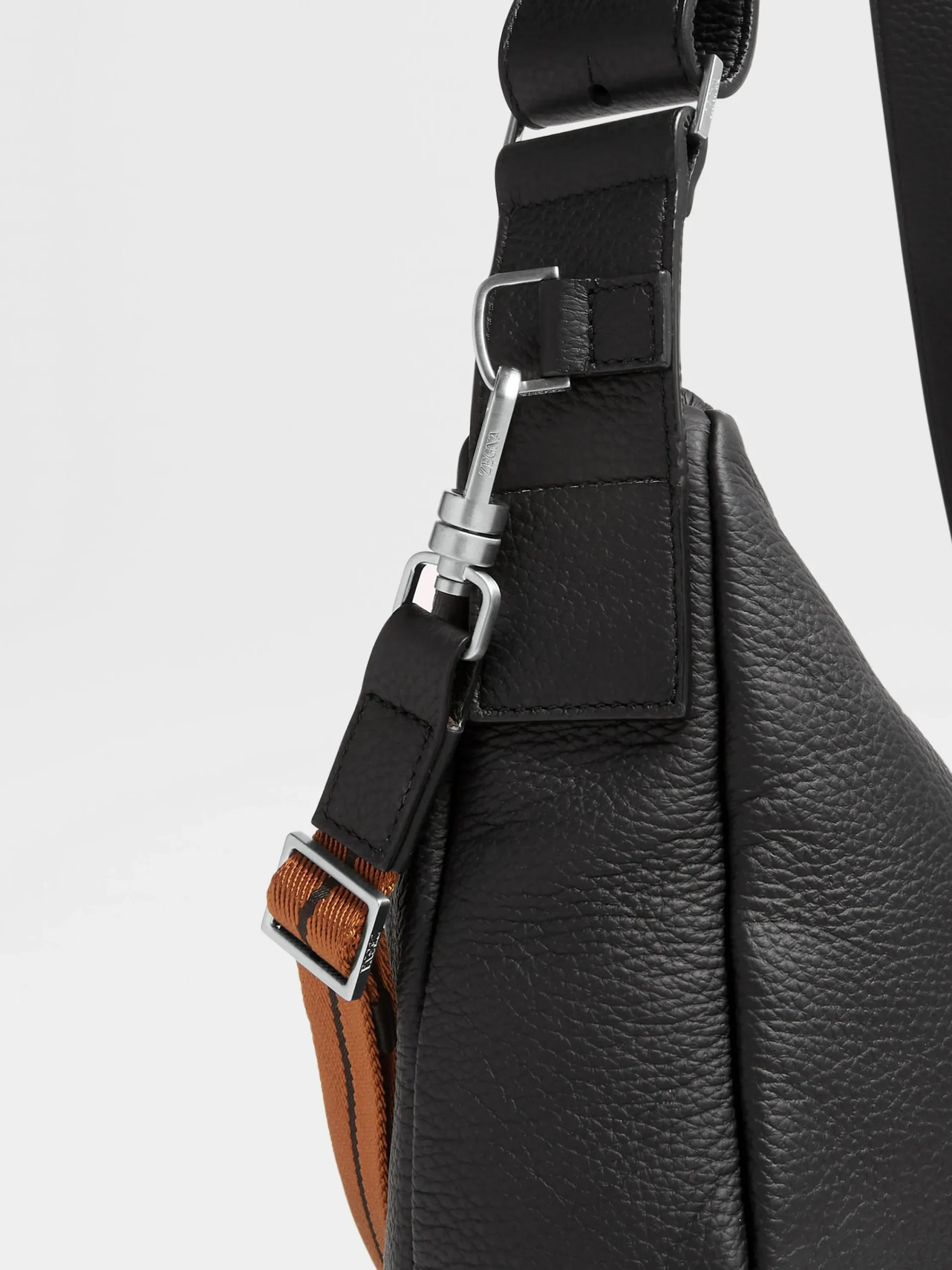 Bags And Wallets>ZEGNA Deerskin Hobo Panorama Mini Bag Black
