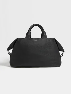 Travel In Style|Bags And Wallets>ZEGNA Deerskin Holdall Raglan Black