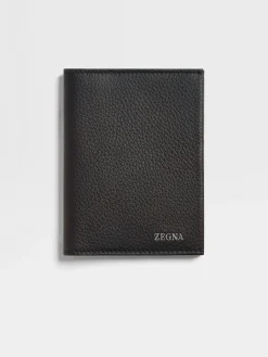 Resort Essentials|Small Gifts>ZEGNA Deerskin Passport Case Black