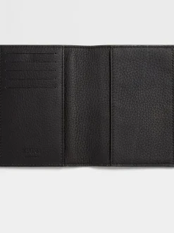 Resort Essentials|Small Gifts>ZEGNA Deerskin Passport Case Black