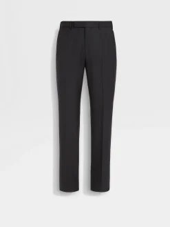 Pants>ZEGNA 15milmil15 Wool Pants Black