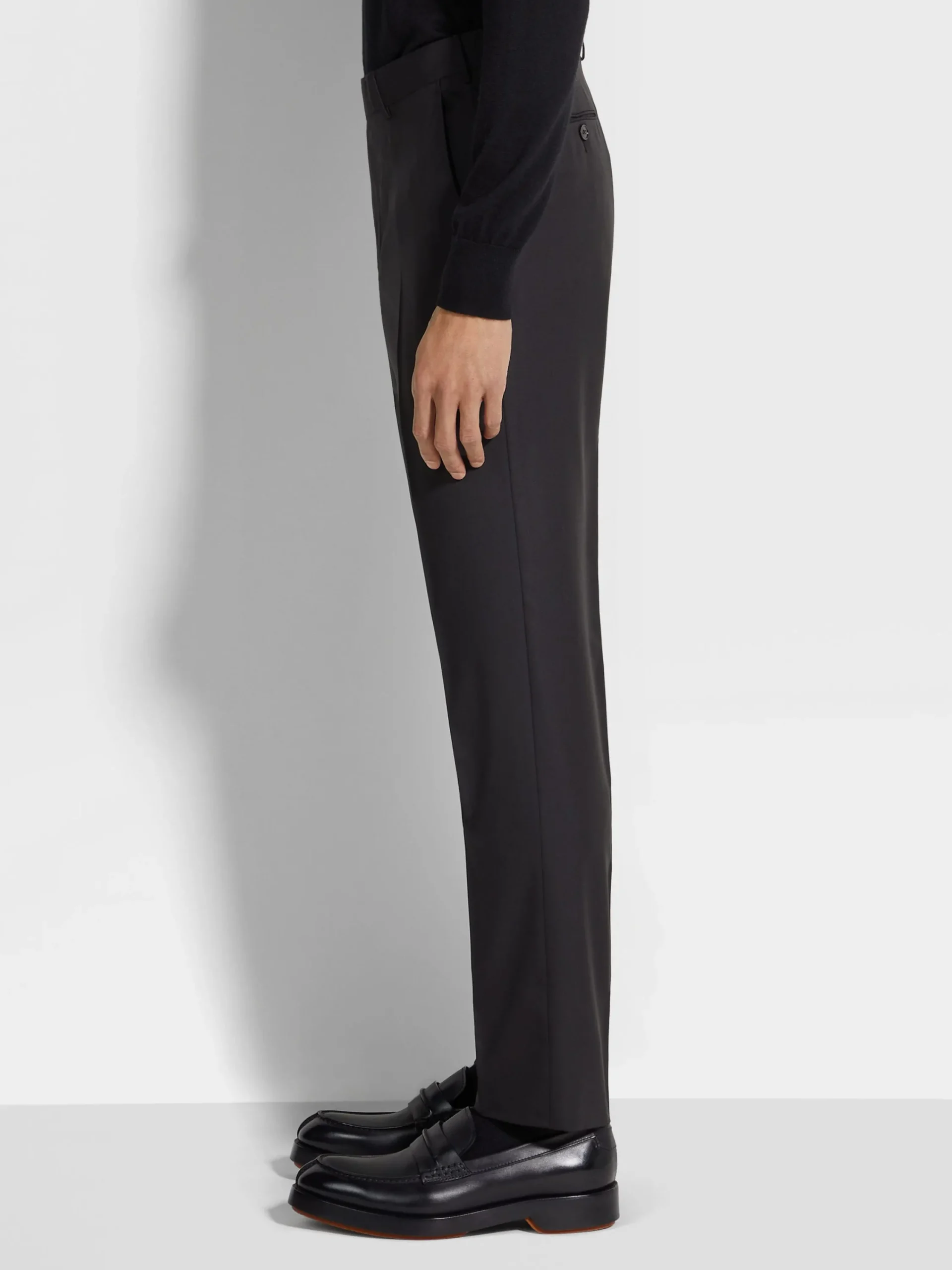 Pants>ZEGNA 15milmil15 Wool Pants Black