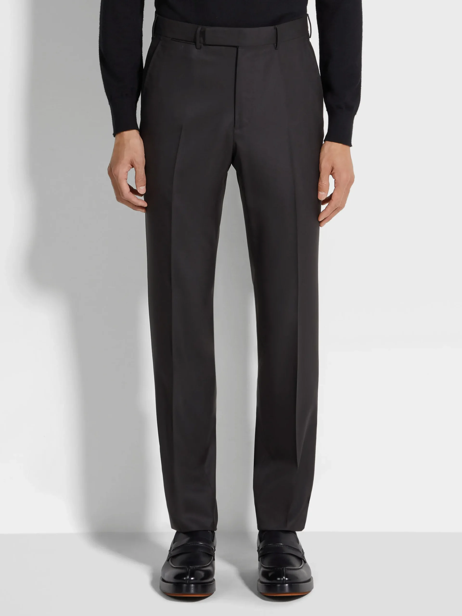 Pants>ZEGNA 15milmil15 Wool Pants Black