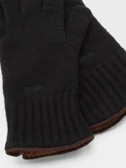 Travel In Style|Soft Accessories>ZEGNA Oasi Cashmere Gloves Black