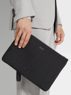 Bags And Wallets>ZEGNA PELLETESSUTA™ Leather Pouch Black