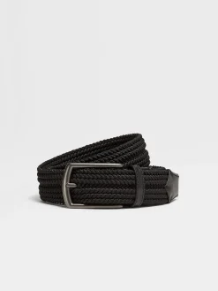 Small Gifts|Belts>ZEGNA Rayon Belt Black