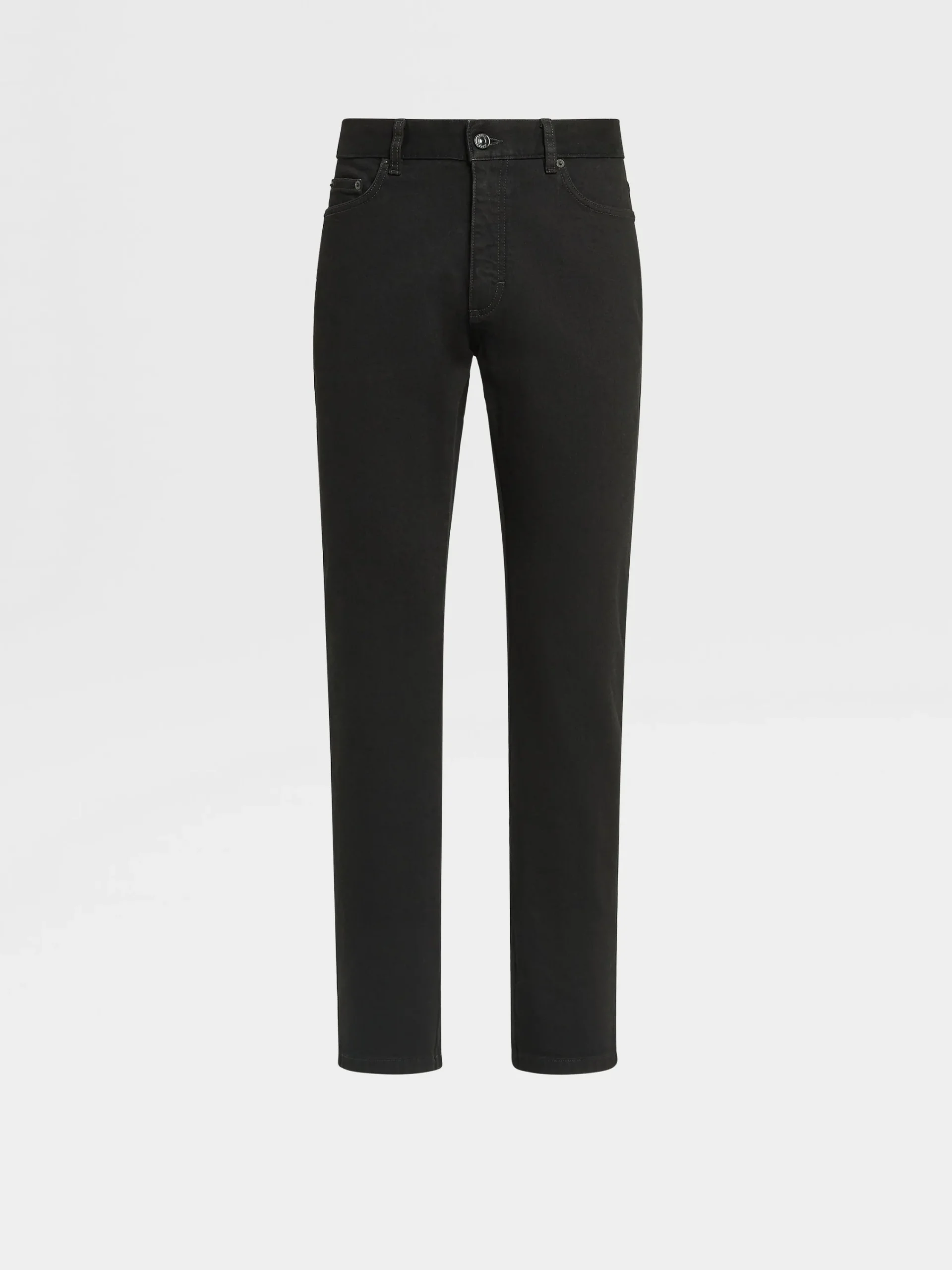 Jeans>ZEGNA Rinse-washed Cotton Roccia Jeans Black