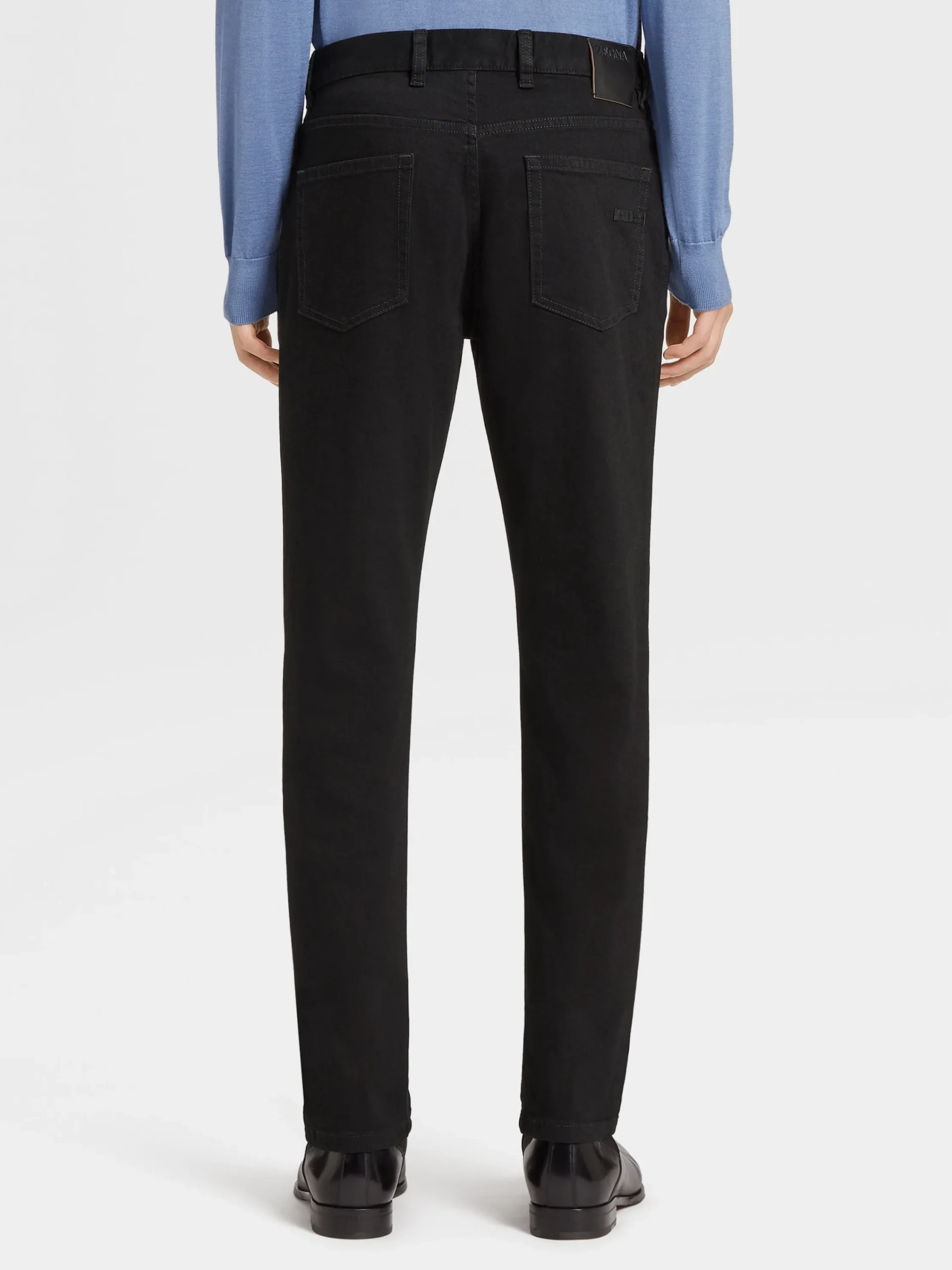 Jeans>ZEGNA Rinse-washed Cotton Roccia Jeans Black