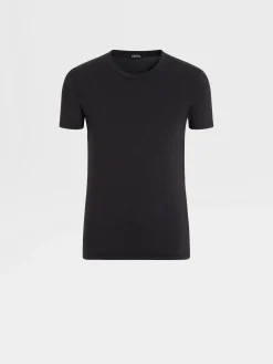 Underwear And Socks|Underwear And Socks>ZEGNA Stretch Cotton T-shirt Black