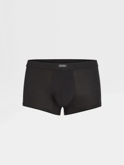 Underwear And Socks|Underwear And Socks>ZEGNA Stretch Modal Trunks Black