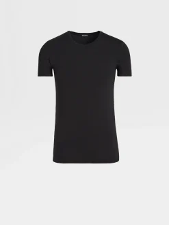 Underwear And Socks|Underwear And Socks>ZEGNA Stretch Modal T-shirt Black