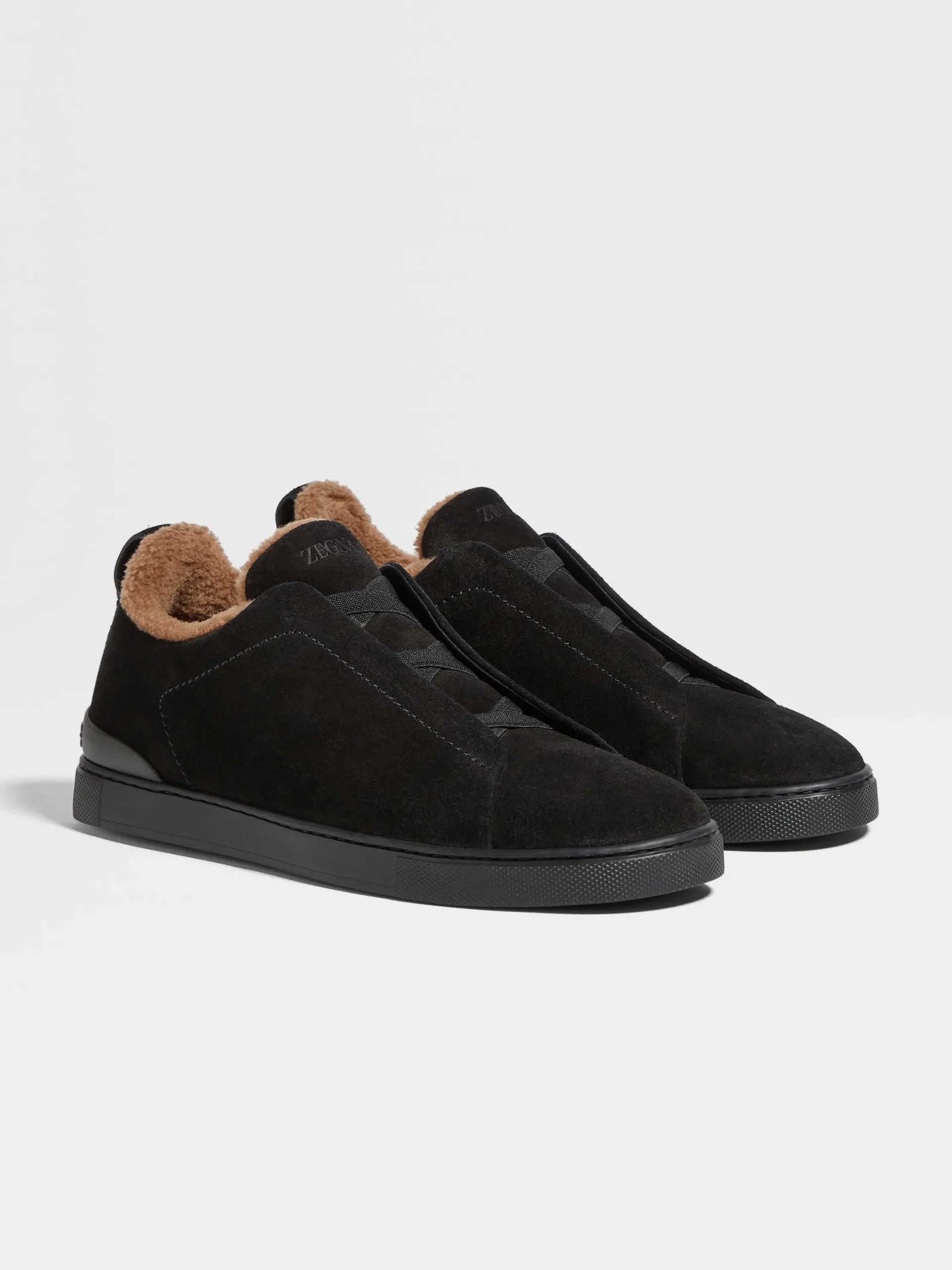 Sneakers>ZEGNA Suede Triple Stitch™ Sneakers Black