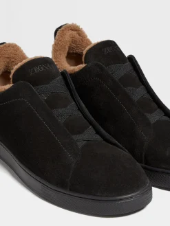 Sneakers>ZEGNA Suede Triple Stitch™ Sneakers Black