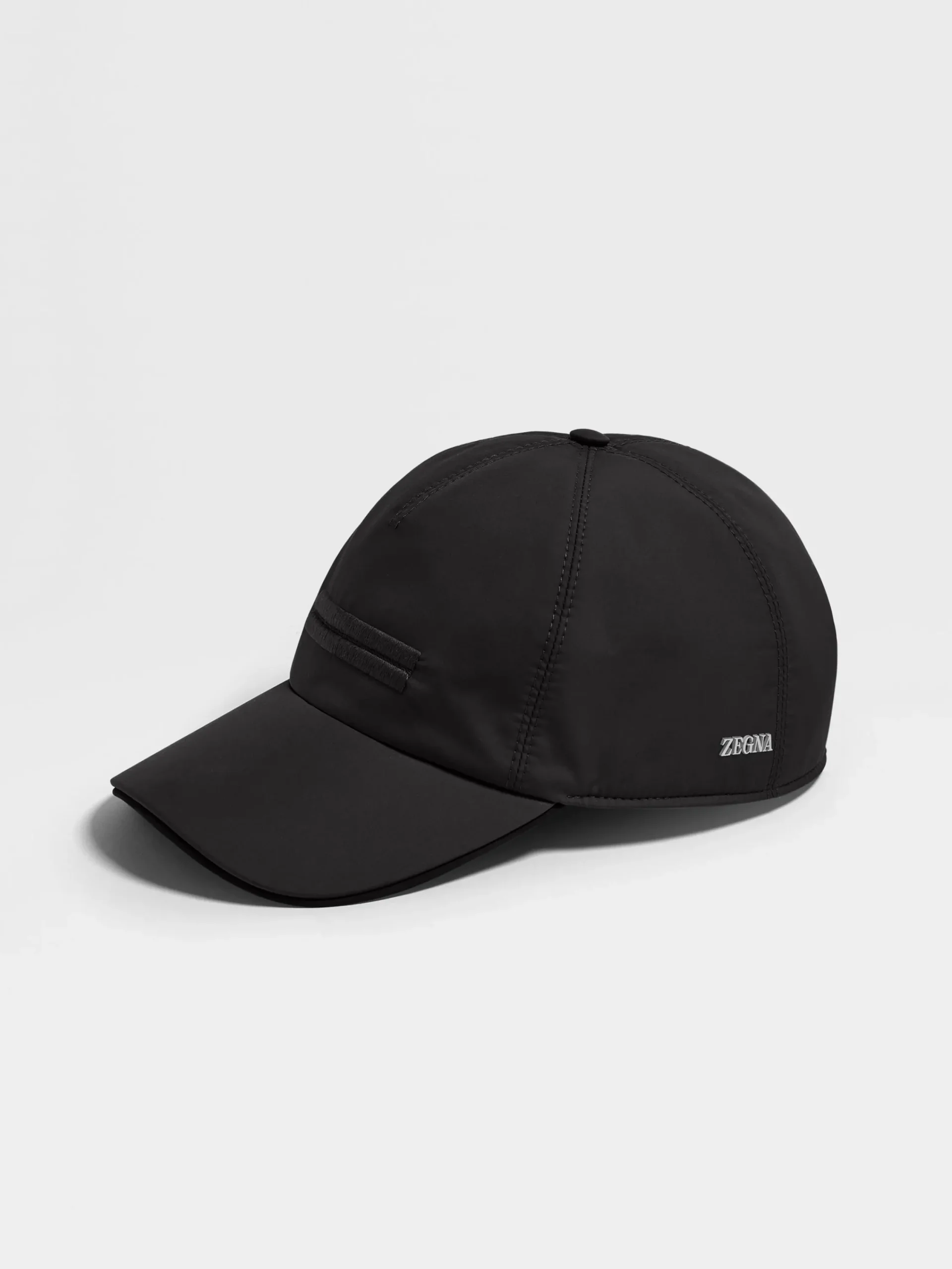 Gloves, Scarves And Hats>ZEGNA Technical Fabric Baseball Cap Black