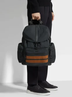 Bags And Wallets>ZEGNA Technical Fabric Special Backpack Black