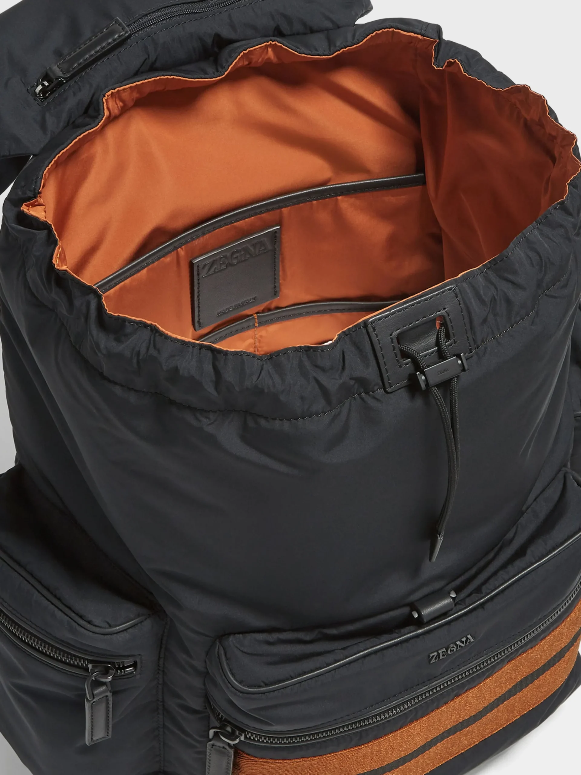 Bags And Wallets>ZEGNA Technical Fabric Special Backpack Black