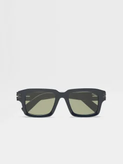 Sunglasses>ZEGNA Acetate Sunglasses Blue