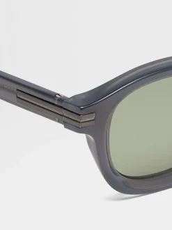 Sunglasses>ZEGNA Aurora I Acetate Sunglasses Blue