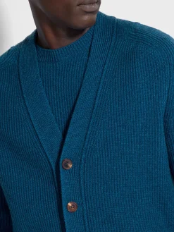 Sweaters>ZEGNA Bright Teal Blue Oasi Cashmere Cardigan BrightTealBlue