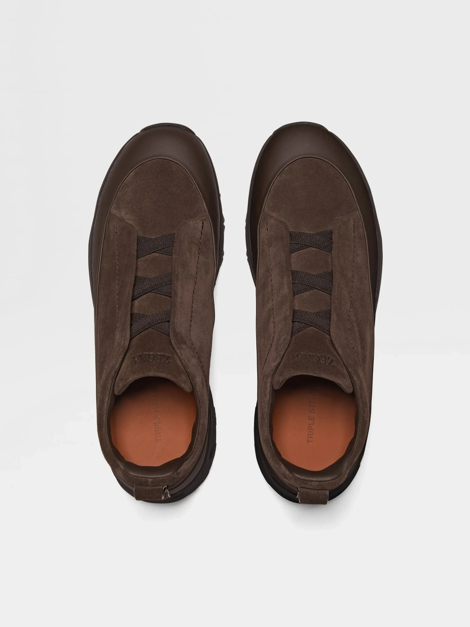 Travel In Style|Sneakers>ZEGNA Suede and Leather Triple Stitch™ Monte Sneakers Brown
