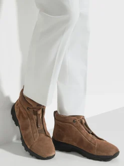 Travel In Style|Boots>ZEGNA Suede Triple Stitch™ Vetta Sneakers Brown