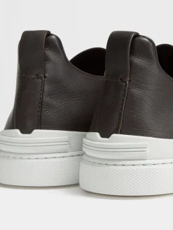 Sneakers>ZEGNA Triple Stitch™ SECONDSKIN Sneakers Brown