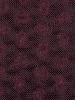 Ties And Bow Ties>ZEGNA Silk Tie Burgundy