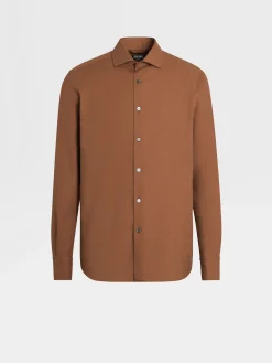 Shirts>ZEGNA Cashco Shirt Foliage