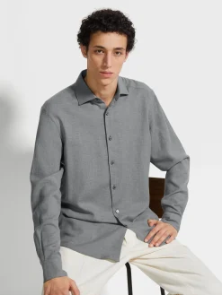 Shirts>ZEGNA Cashco Shirt GreyMélange
