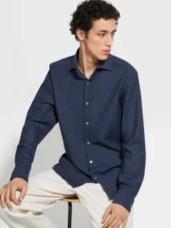 Shirts>ZEGNA Cashco Shirt NavyBlue