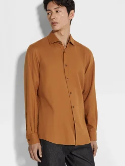 Shirts>ZEGNA Cashco Shirt DarkFoliage