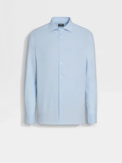Shirts>ZEGNA Cashco Shirt LightBlue