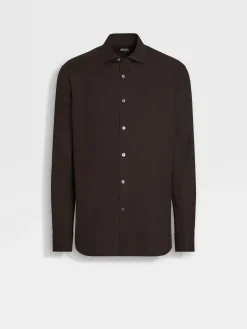 Shirts>ZEGNA Cashco Shirt DarkBrown