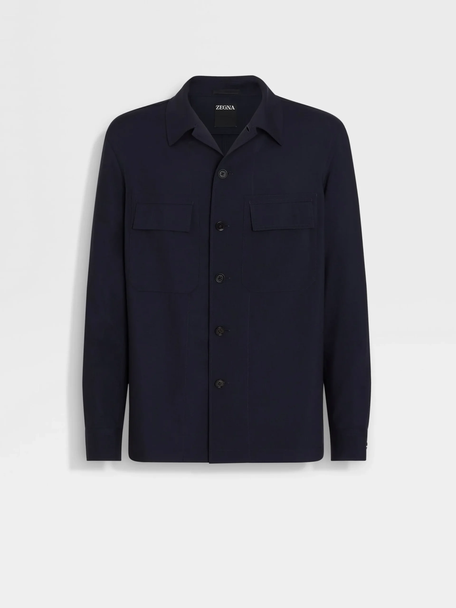 Overshirts And Chore Jackets>ZEGNA Cashmere Overshirt NavyBlue