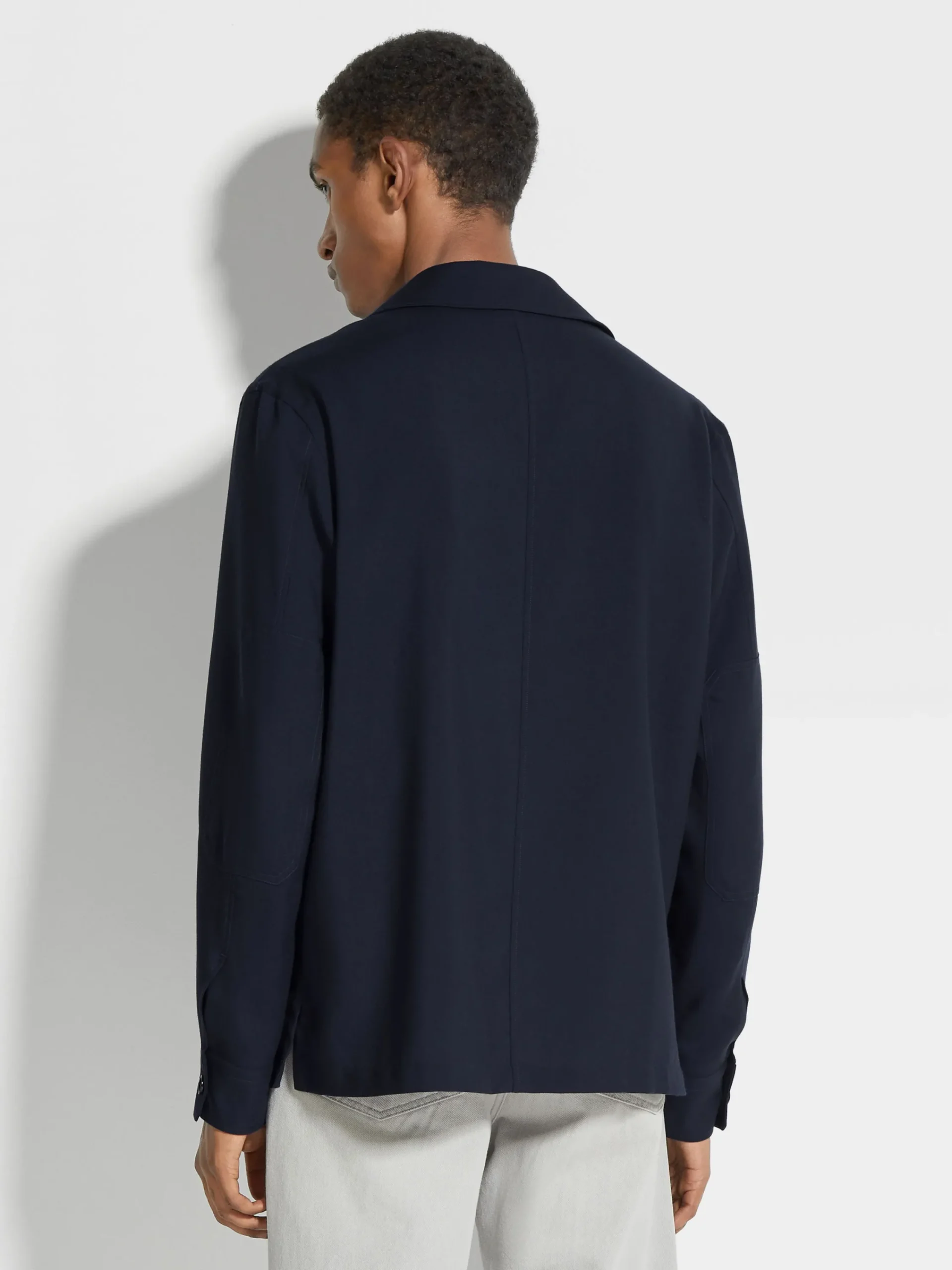 Overshirts And Chore Jackets>ZEGNA Cashmere Overshirt NavyBlue