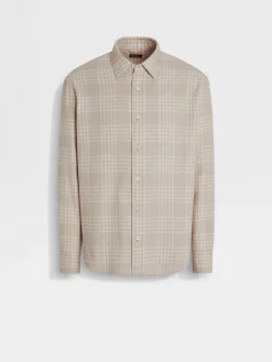 Travel In Style|Shirts>ZEGNA Cotton Shirt White/LightTaupe