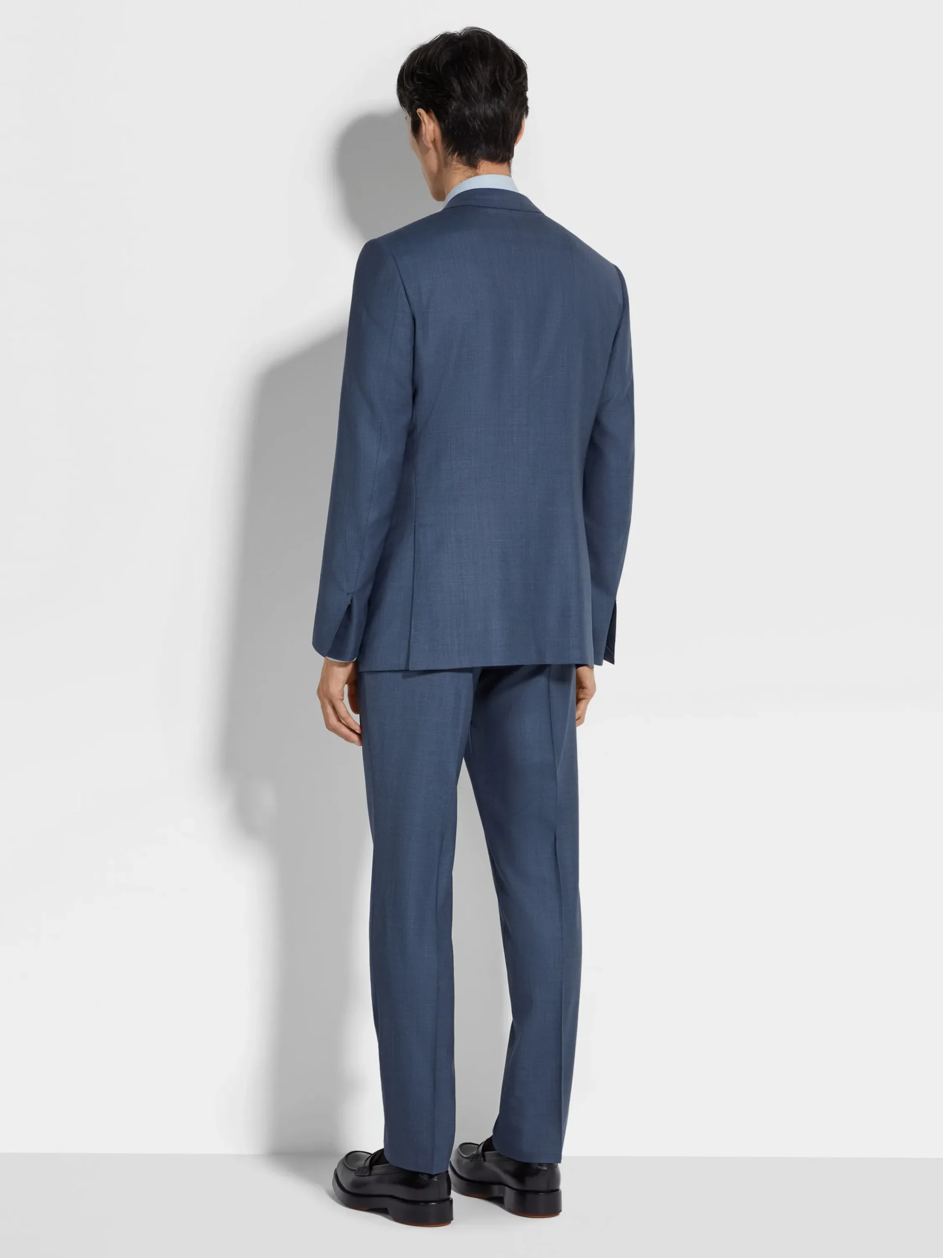Suits>ZEGNA Dark Avio Blue Centoventimila Wool Suit DarkAvioBlue