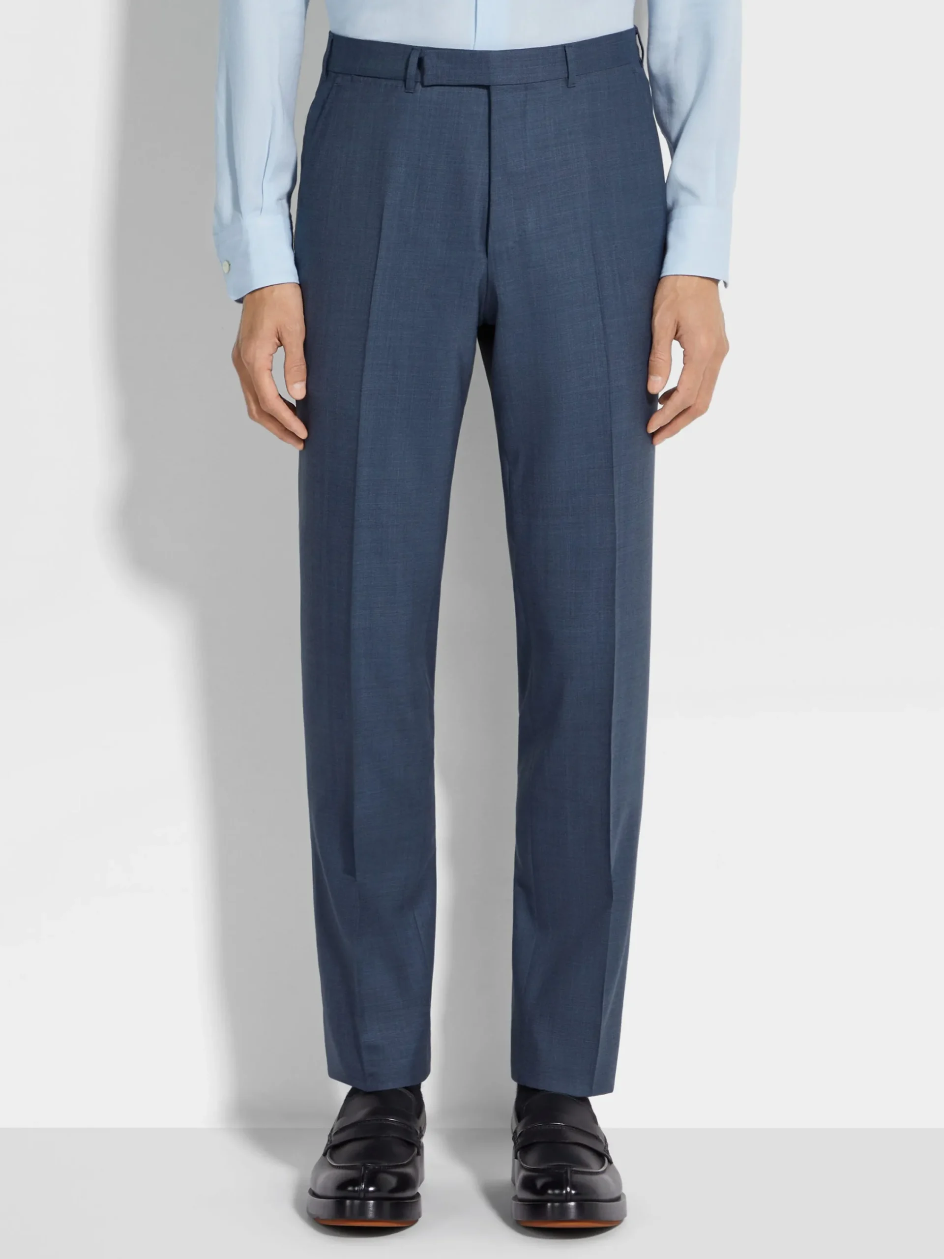 Suits>ZEGNA Dark Avio Blue Centoventimila Wool Suit DarkAvioBlue