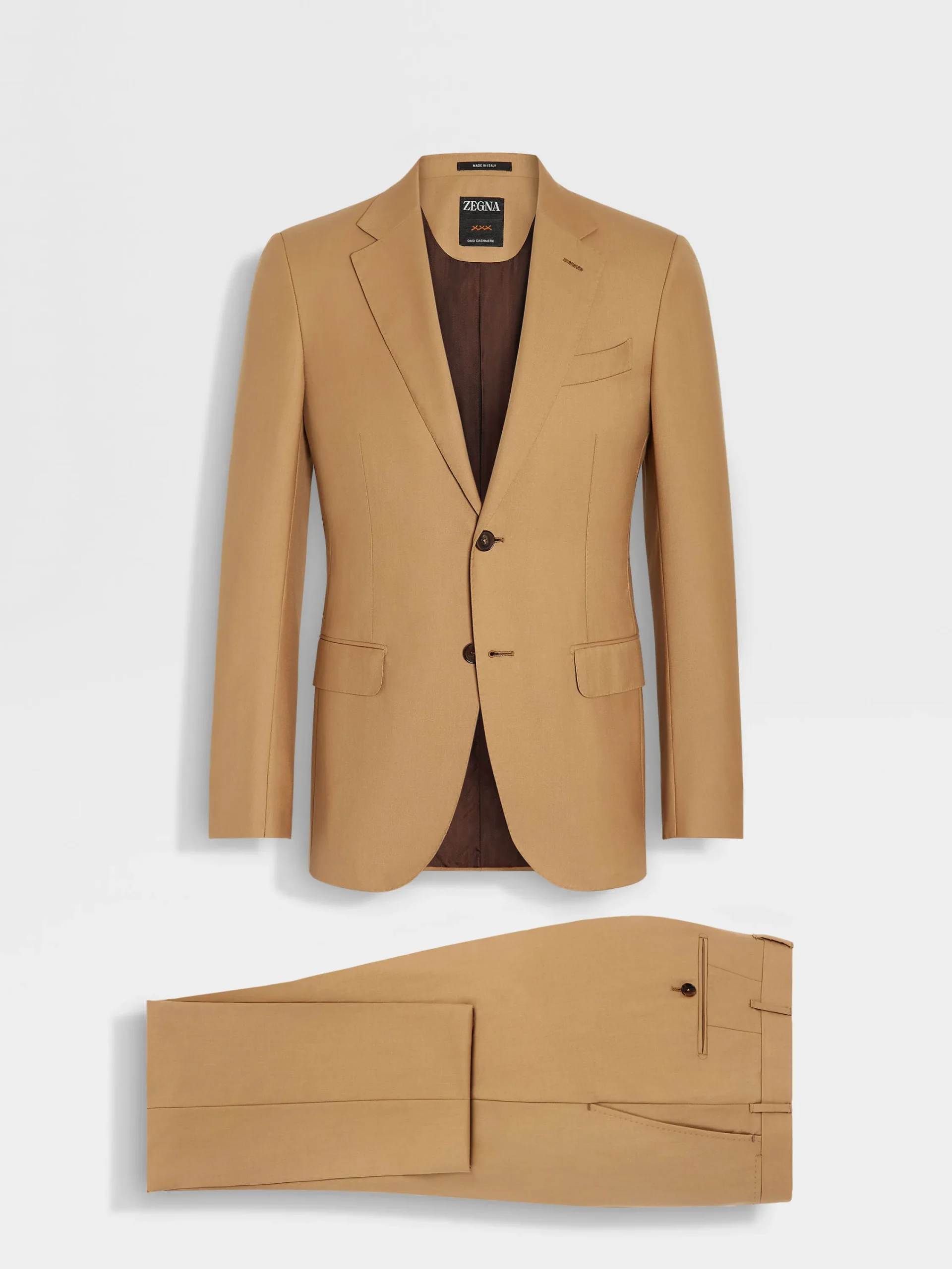 Suits>ZEGNA Dark Beige Oasi Cashmere Suit DarkBeige