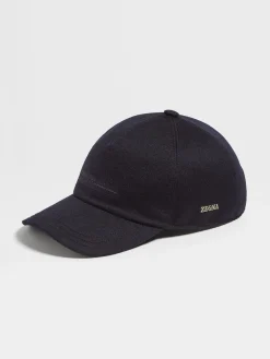 Soft Accessories|Gloves, Scarves And Hats>ZEGNA Dark Blue Oasi Cashmere Baseball Cap DarkBlue